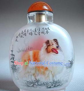 Snuff Bottles With Inside Painting Chinese Zodiac Series-Dog 1