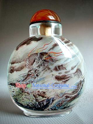 Snuff Bottles With Inside Painting Chinese Animal Series-Dragon