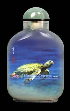 Snuff Bottles With Inside Painting Chinese Animal Series-Turtle