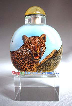 Snuff Bottles With Inside Painting Chinese Animal Series-Catamount