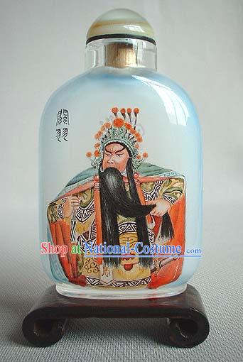 Snuff Bottles With Inside Painting Peking Opera Series-Guan Yu