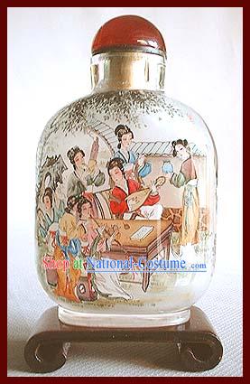 Snuff Bottles With Inside Painting Characters Series-Chinese Princess Love Music