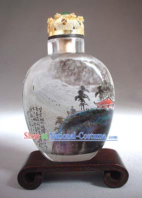 Snuff Bottles With Inside Painting Landscape Series-Facing the Long River