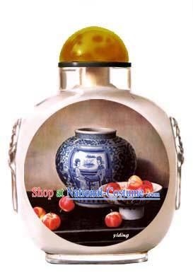 Snuff Bottles With Inside Painting Still Life Series-Chinese Porcelain Charm