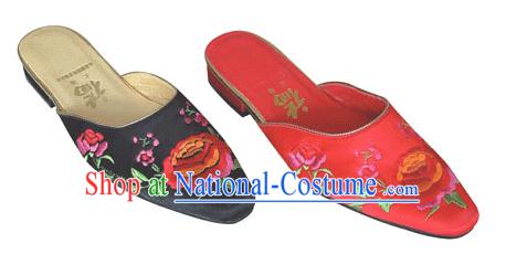 Chinese Classic Handmade Embroidery Baboosh-Flower