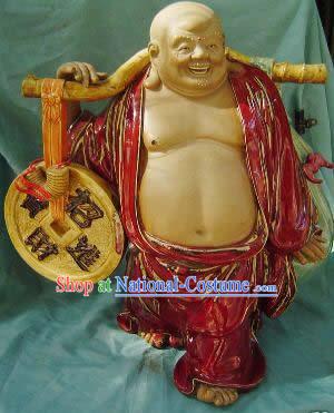 Chinese Porcelain Figurine from Shi Wan-Money Monk