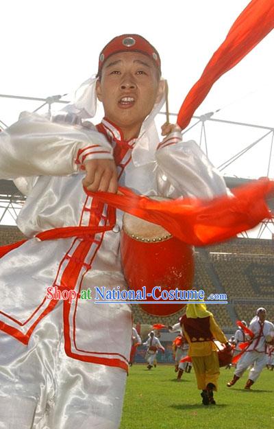 Chinese Lion and Dragon Dance Musical Instrument-Red Belt Drum