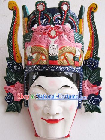 Chinese Classic Woodcarving Collectible-Ancient Folk Drama Man Mask