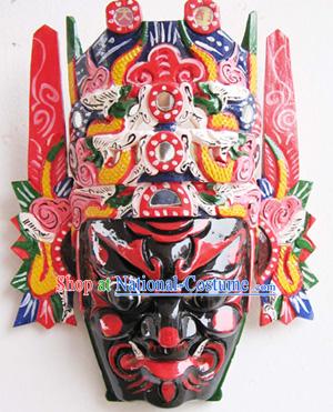 Chinese Traditional Woodcarving Collectible-Ancient Folk Drama Man Mask