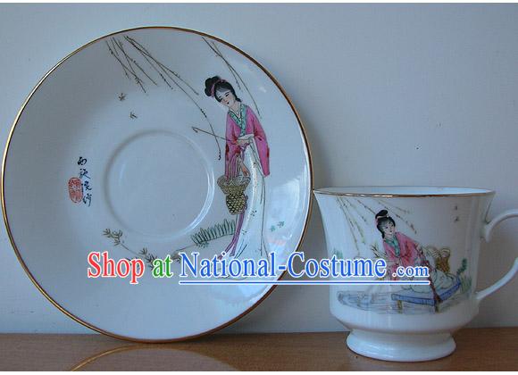 Chinese Old Jingde Town Ceramics Tea Set-Lin Daiyu