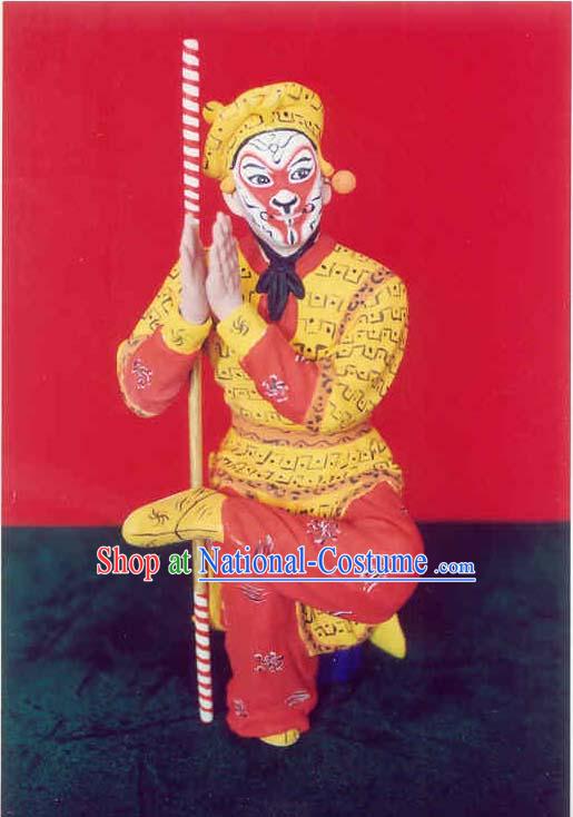 China Hand Painted Sculpture Art of Clay Figurine Zhang-Hero Sun Wukong