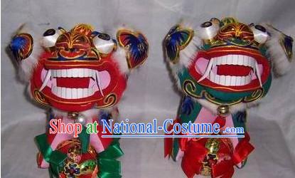 Chinese Handmade Folk Happy Lion Pair