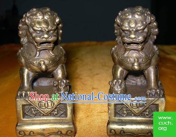 Chinese Classic Brass Lion King