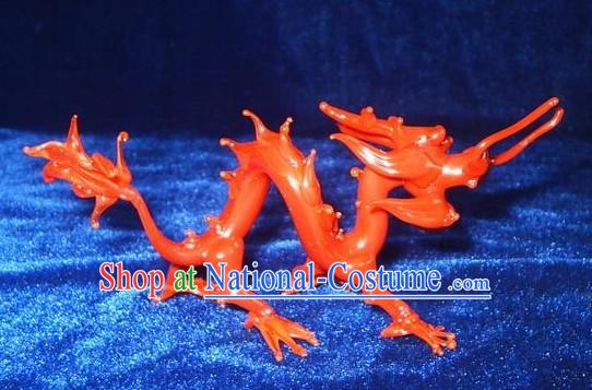 Chinese Classic Coloured Glaze Works-Red Dragon