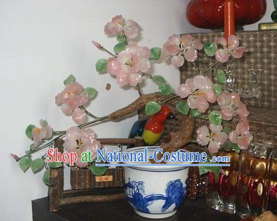 Chinese Classic Coloured Glaze Works-Pink Flowers Tree