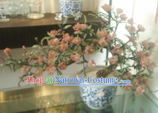 Chinese Classic Coloured Glaze Works-Welcome Spring Flower Tree