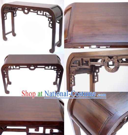 Chinese Ancient Classic Hand Carved Large Wood Console Table