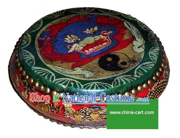 Chinese Classic Coloured Drawing Shu Gu_Drum_