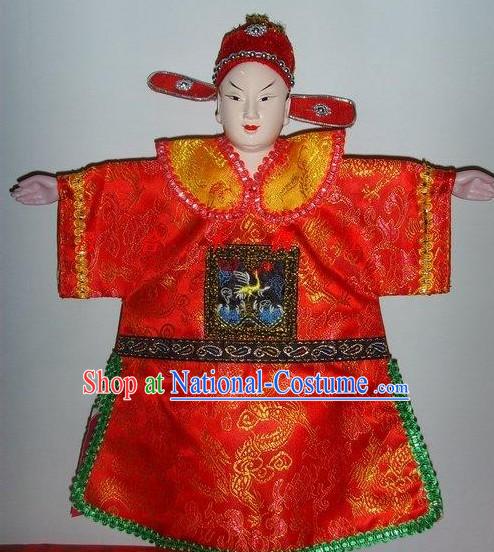 Chinese Classic Hand Puppet-Handsome Bridegroom in Traditional Wedding Costumes