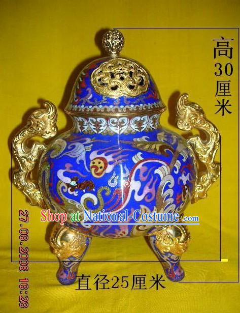 Chinese Stunning Palace Cloisonne Collectible-Censer