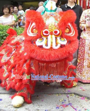 Chinese Classic Celebrating and Wedding Lion Dance Costumes Complete Set