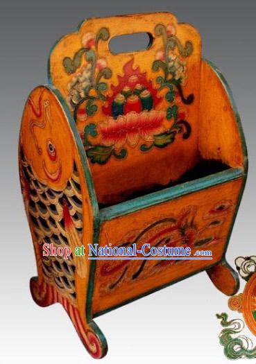 Chinese Classic Yellow Phoenix Newspaper Box