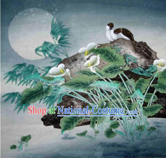 Traditional Chinese Painting by Li Xing-Under the Moon