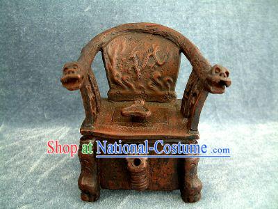 Chinese Ancient Zisha Dragon Chair Kettle_Pot_