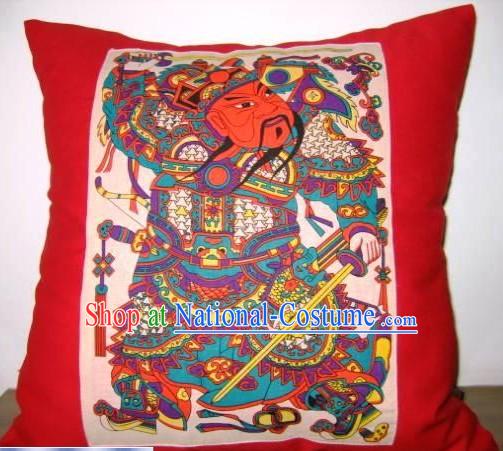 Chinese Classical Fok Cushion-Door God