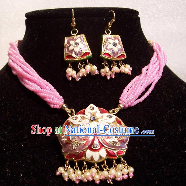 Indian Fashion Jewelry Suit-Pink Lady