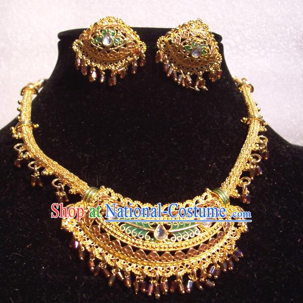 Indian Fashion Jewelry Suit-Golden World