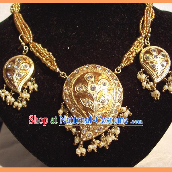 Indian Fashion Jewelry Suit-Golden Phoenix Feather