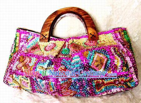 Indian Rainbow Hand Embroidered Handbag