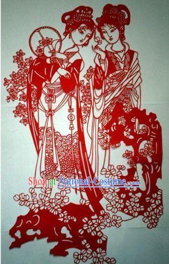 Chinese Large Paper Cuts Classics-The Portrait of Ladies in Palace