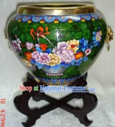 Chinese Cloisonne Goldfish Bowl-Pefect World