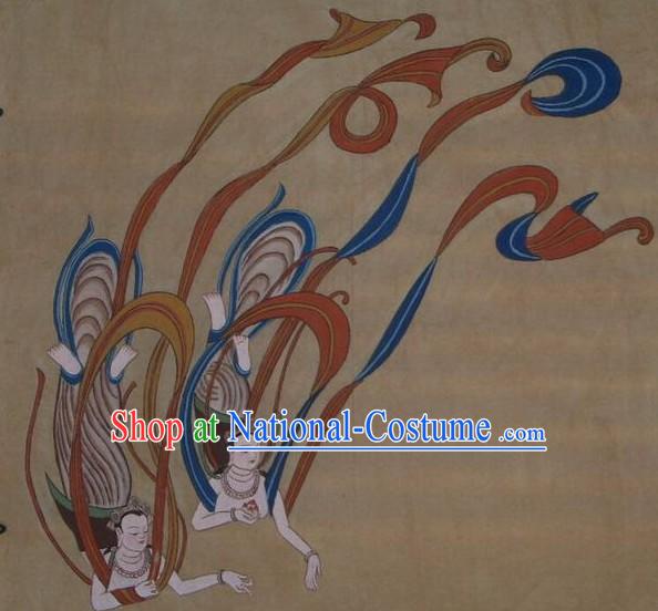 Chinese Dunhuang Fresto Painting-Flying Fairies