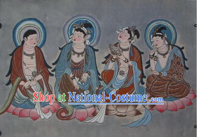 Chinese Dunhuang Fresto Painting-Fo