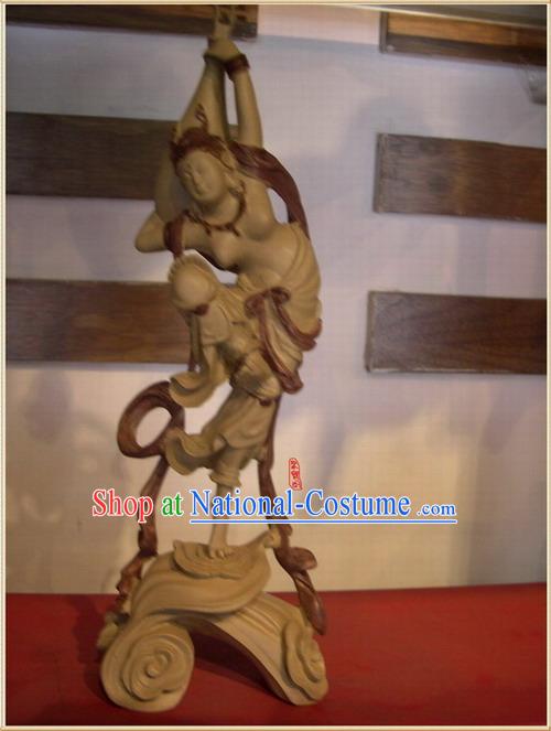 China Dunhuang Handicraft Statue-Playing Lute