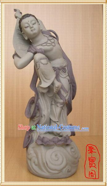 China Dunhuang Handicraft Statue-Playing Lute on the Back