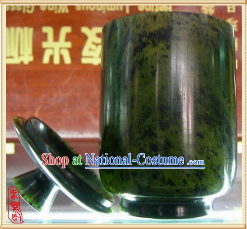 China Dunhuang Luminated Jade Cup with Cover