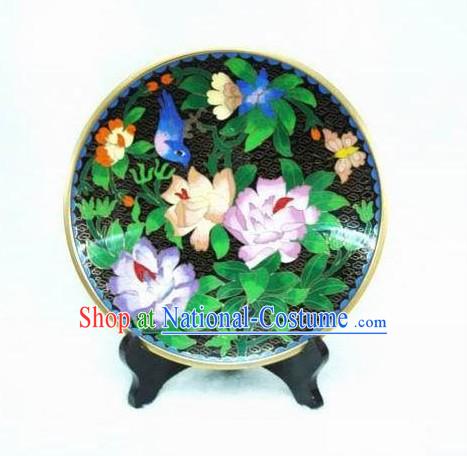 Chinese Cloisonne Flower Plate