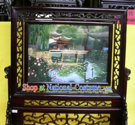 Chinese Double-sided Embroidery Handicraft-Suzhou Landscape Garden