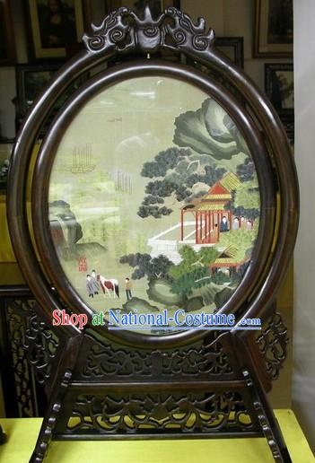 Chinese Double-sided Embroidery Handicraft-China Landscape