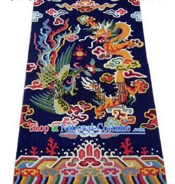 Art Decoration Chinese Hand Made Wool Dragon and Phoenix Rug_180_93cm_