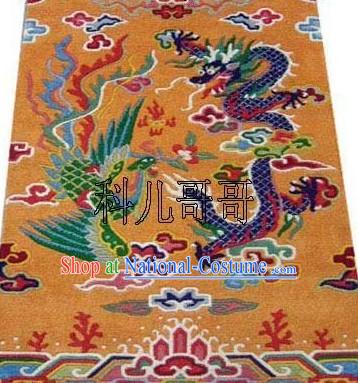 Art Decoration Chinese Hand Made Wool Dragon and Phoenix Rug 1 _180_93cm_