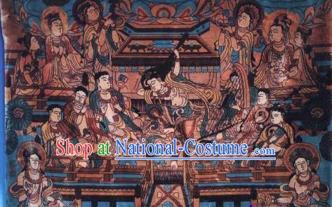 Art Decoration Chinese Hand Made Thick Silk Arras_Tapestry _134_91.5cm_