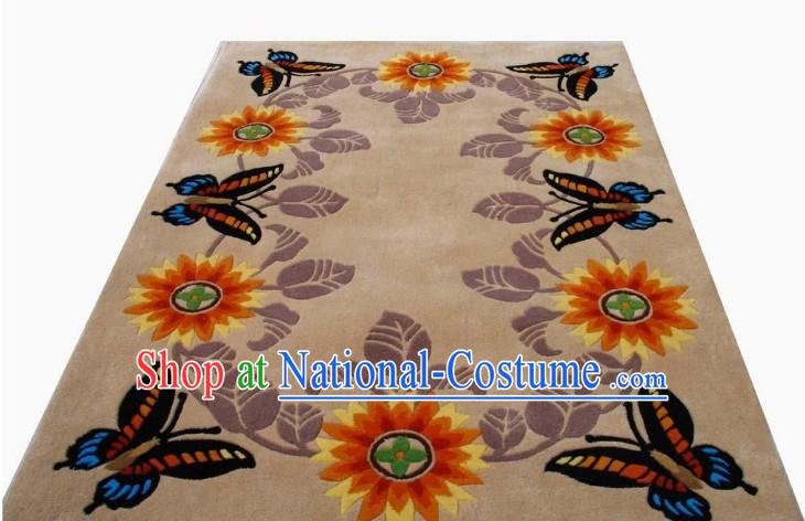 Art Decoration Chinese Hand Made Butterfly Carpet _120cm_180cm_