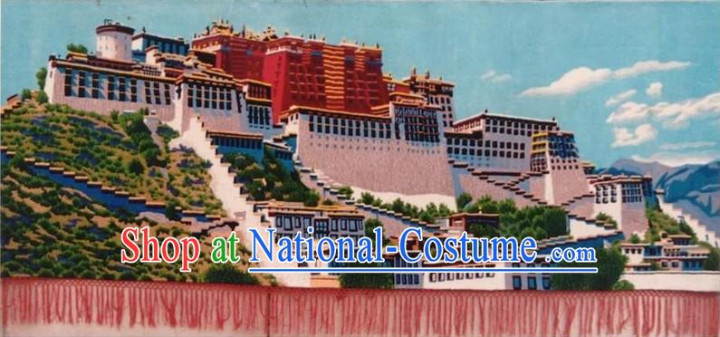 Art Decoration Chinese Hand Made Large Tapestry_Carpet-the Potala Palace _137cm_279cm_