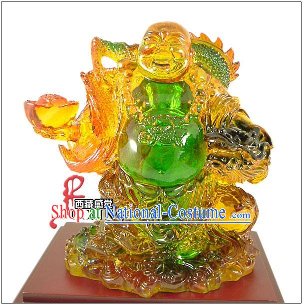 Tibetan Stunning Coloured Glaze-Maitreya with Dragon