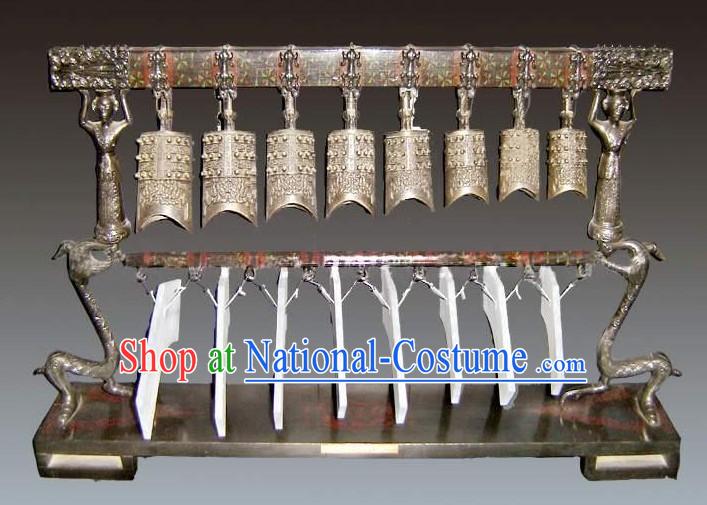 Archaize 32  Length Chinese Musical Instrument - 16 Bells Set Bian Zhong